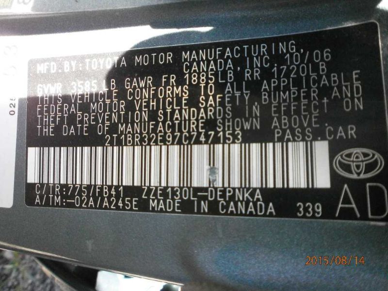 2007 Toyota corolla anti lock brakes